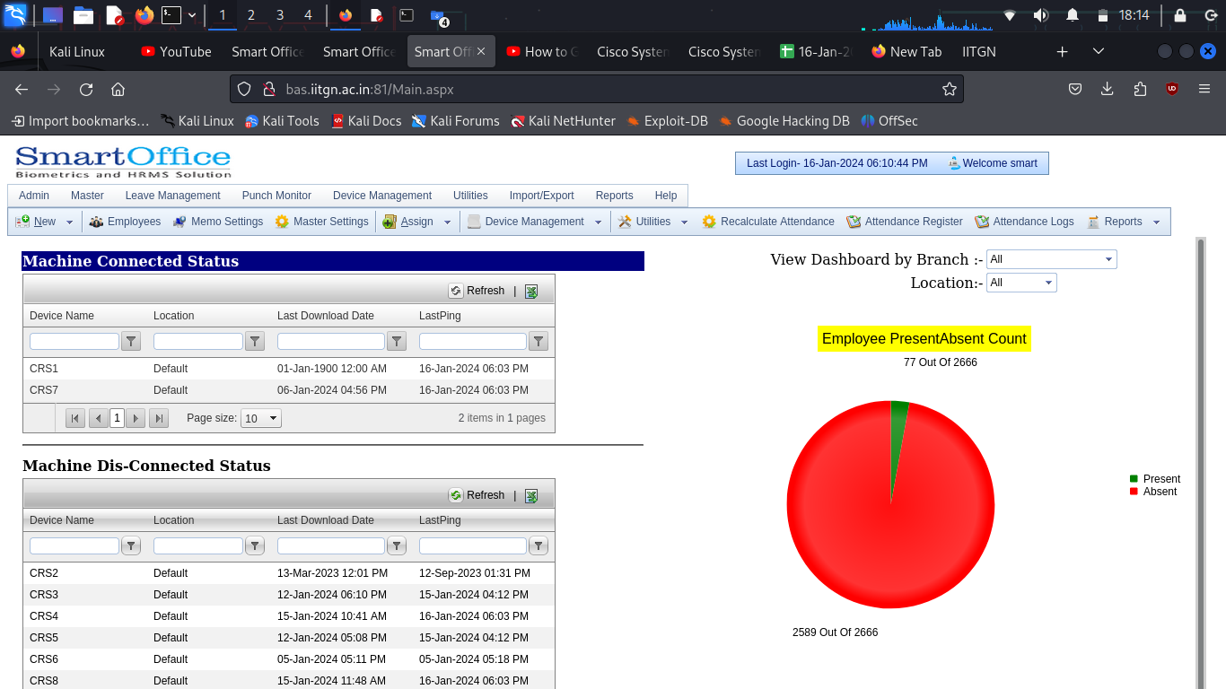 bas admin page.